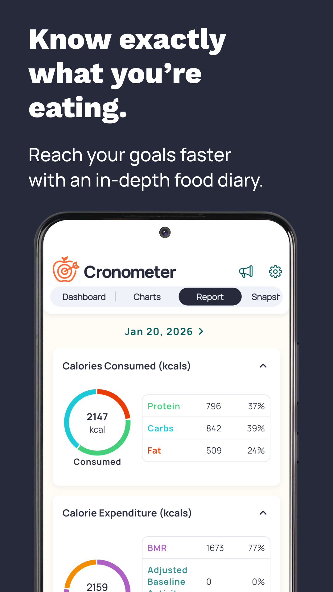 Cronometer App Screenshot