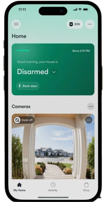 Vivint App Dashboard Screenshot